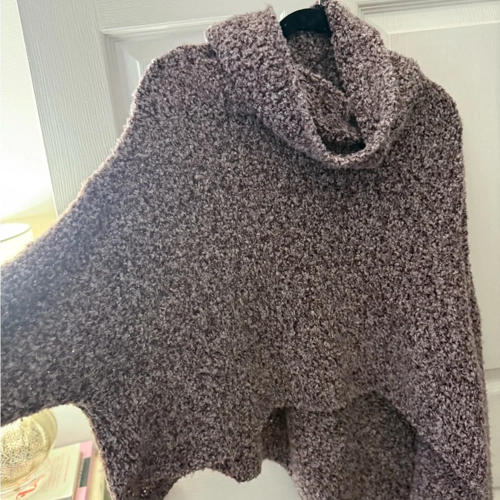 Free People Cozy Women's Sweater in Heathered Gray/purple - Picture 7 of 8